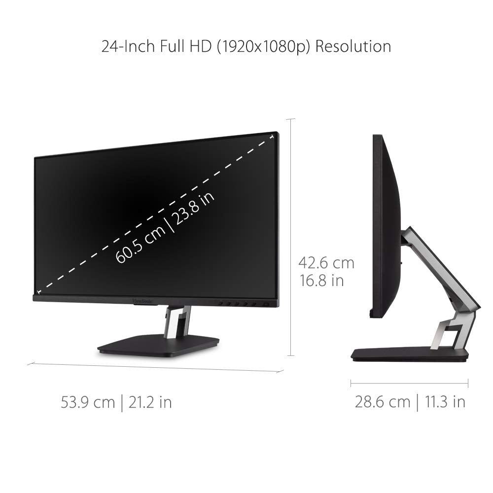 ViewSonic TD2455 USB-C delivers data, video, and 60W charging via a single cable