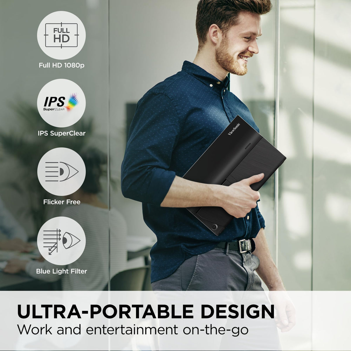 ViewSonic VA1655 IPS panel 1080p for sharp detail in daylight