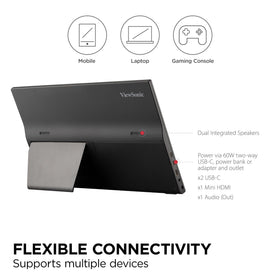 ViewSonic VA1655 protective sleeve and built-in stand for instant orientation