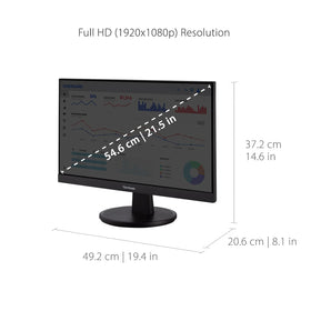 ViewSonic VA2247-MH on-desk setup demonstrating a clean, clutter-free workspace.
