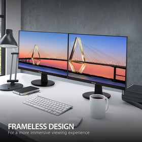 ViewSonic VA2247-MH thin bezel close-up highlighting immersive edge-to-edge viewing.