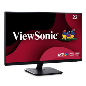 ViewSonic VA2256-MHD frameless front view highlighting slim bezels for a seamless multi-monitor look