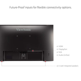 ViewSonic VA2256-MHD_H2 offers VGA HDMI DP connectivity for versatile device pairing.