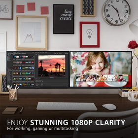 ViewSonic VA2256-MHD_H2 IPS panel delivers vibrant colors from wide angles.