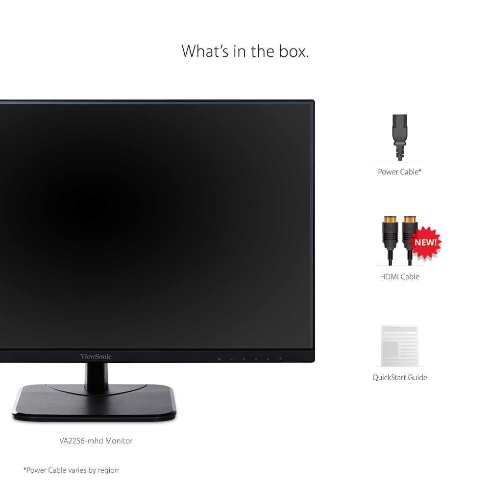 ViewSonic VA2256-MHD office setup on a tidy desk for home or small office use