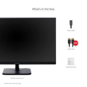 ViewSonic VA2256-MHD office setup on a tidy desk for home or small office use