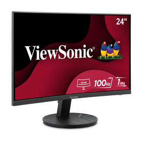 ViewSonic VA2416C curved monitor provides immersive 24-inch viewing for home entertainment.