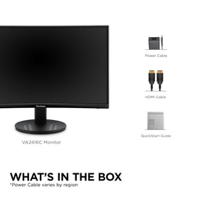 ViewSonic VA2416C ideal for home setup and entertainment spaces.