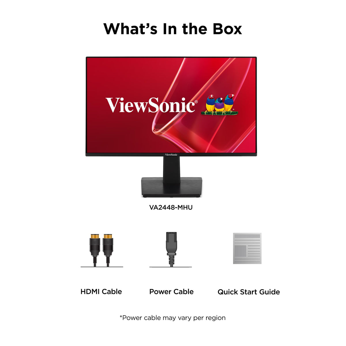 ViewSonic next to keyboard showing scale and comfortable viewing size