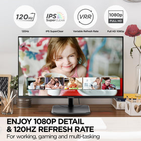 ViewSonic VA2456A-MHD bezel-free 3-sided design enables seamless multi-monitor setups