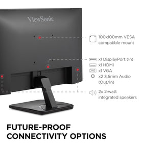 ViewSonic VA2456A-MHD accurate colors and brightness from any viewing angle