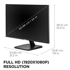 ViewSonic VA2456A-MHD connects via HDMI, DisplayPort and VGA for versatile setups