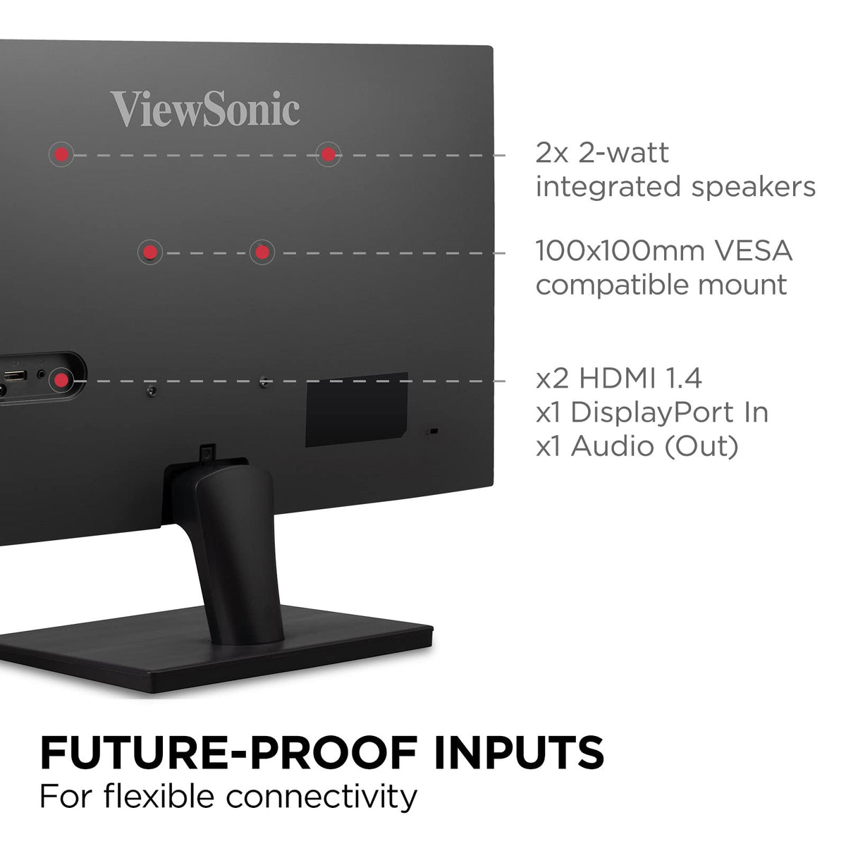 ViewSonic VA2715-2K-MHD modern design suitable for multi-monitor layouts