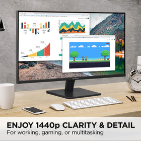 ViewSonic VA2715-2K-MHD slim bezel side view for multi-monitor setups