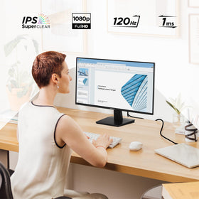 ViewSonic VA2748-MH frameless design for seamless multi-monitor setups.