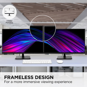 ViewSonic VA2756-4K-MHD frameless design for immersive desk setups