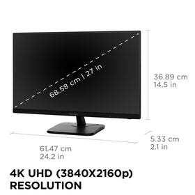 ViewSonic VA2756-4K-MHD presets for Game, Movie, Web, and Text to optimize views