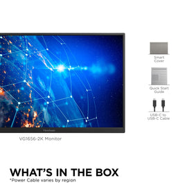 ViewSonic VG1656-2K two-way power passthrough simplifies setups.