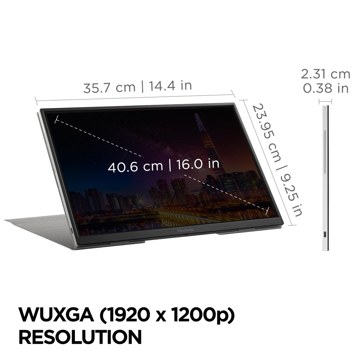 ViewSonic VG1656N supports Windows and macOS across devices