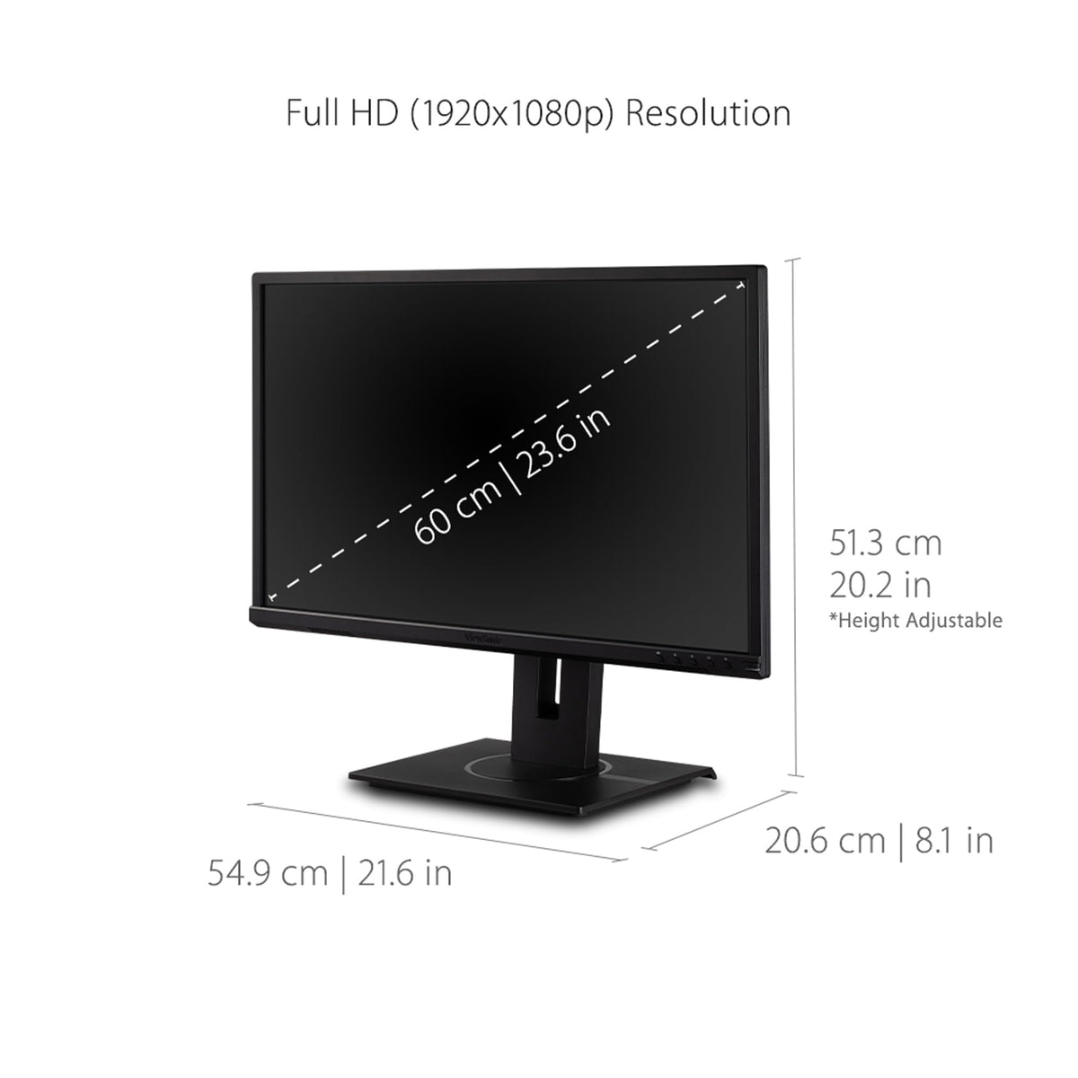 ViewSonic VG2440 24-inch Full HD display delivers sharp images and wide angles.