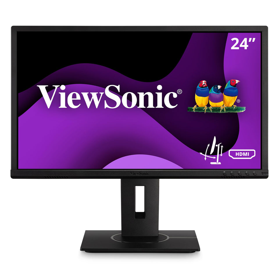 ViewSonic VG2440 ergonomic stand tilt enables comfortable all-day viewing.