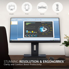 ViewSonic VG2448A IPS panel provides wide viewing angles for team collaboration.