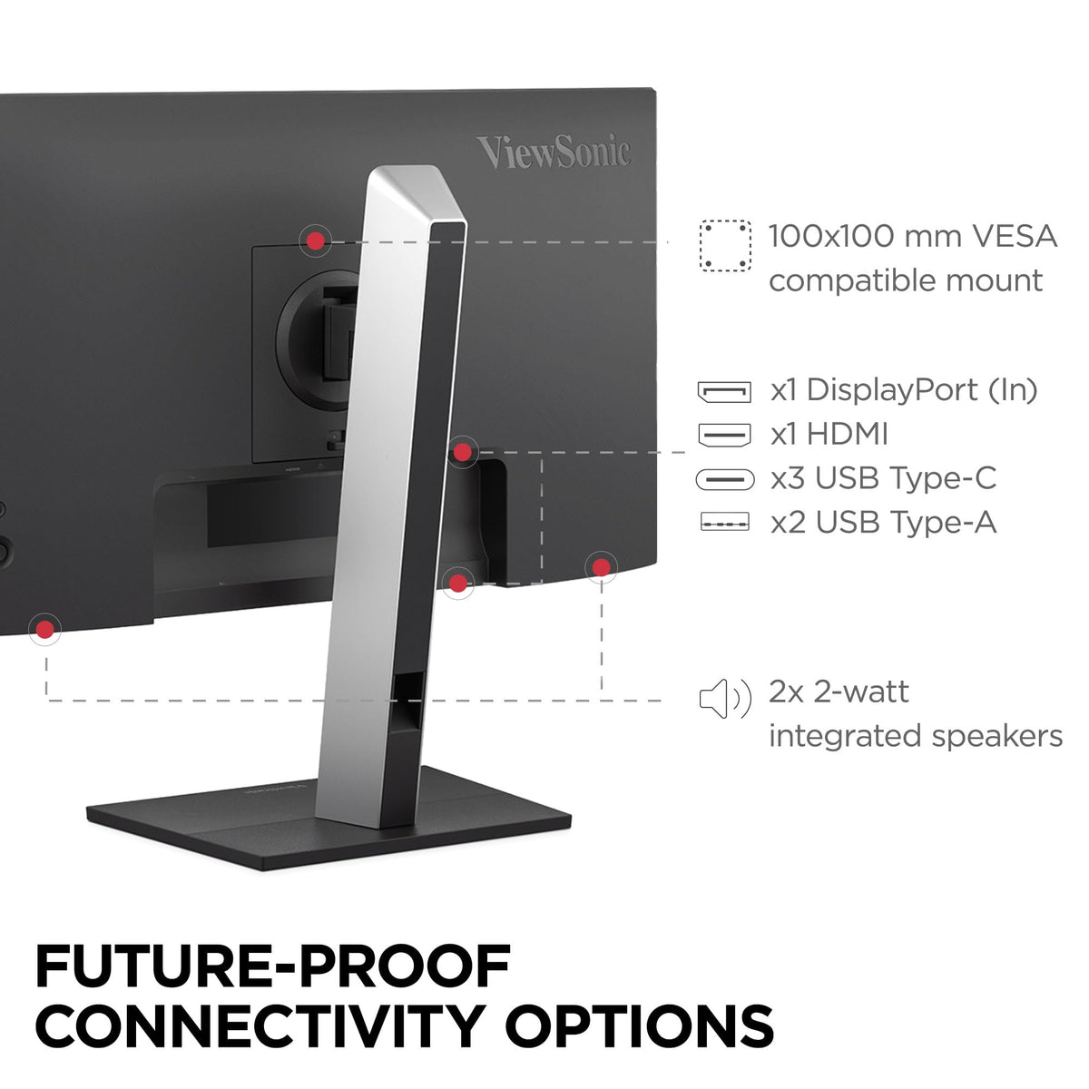 ViewSonic VG2452 slim bezel design for compact multi-monitor setups