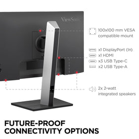ViewSonic VG2452 slim bezel design for compact multi-monitor setups