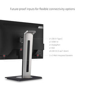 ViewSonic VG2455-2K HDMI DP USB-A ports for versatile connectivity