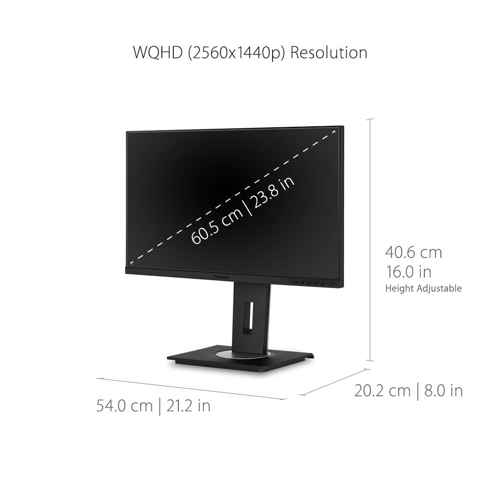 ViewSonic VG2455-2K quick-release stand with integrated cable management