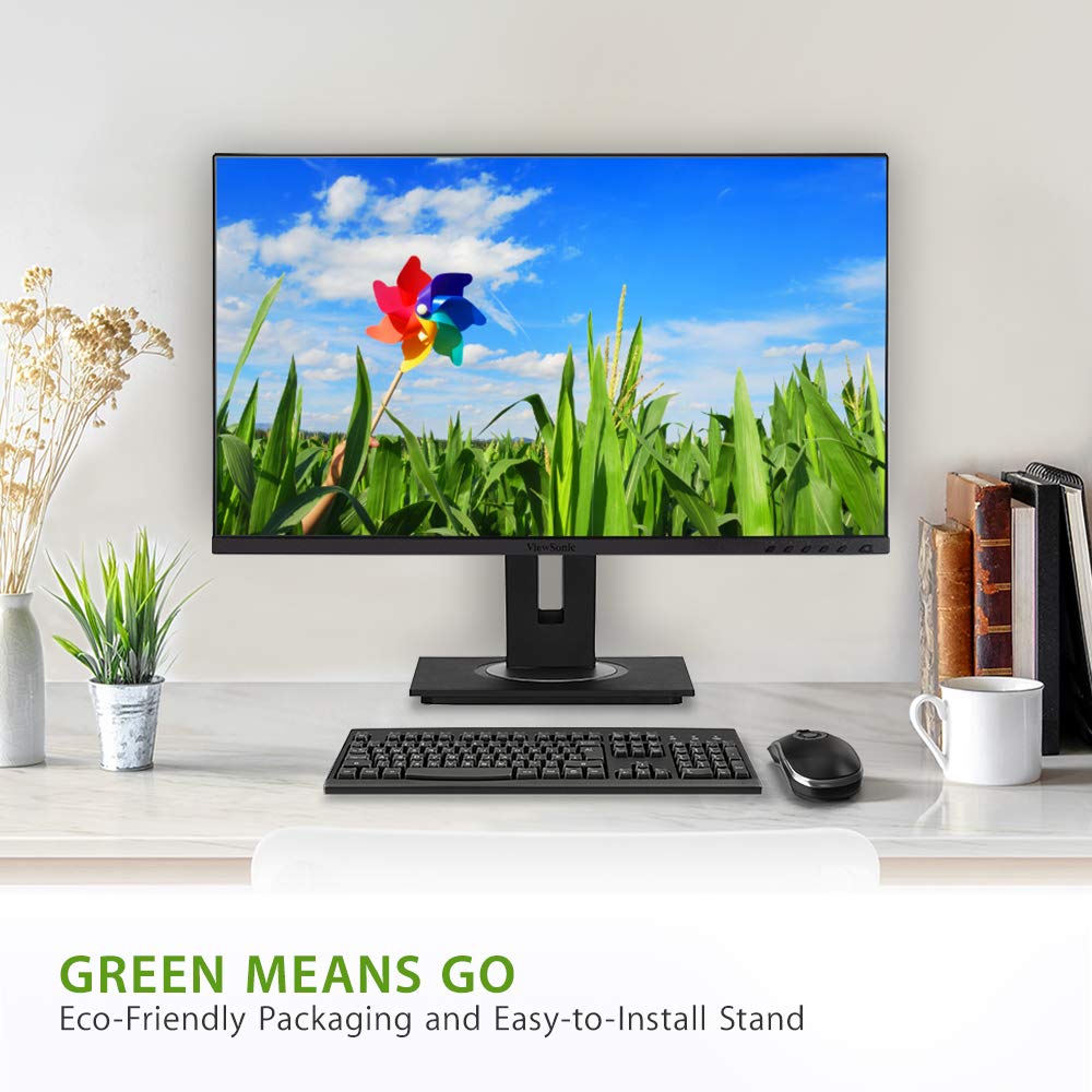 ViewSonic VG2455-2K 3-sided thin bezel for seamless multi-monitor setups