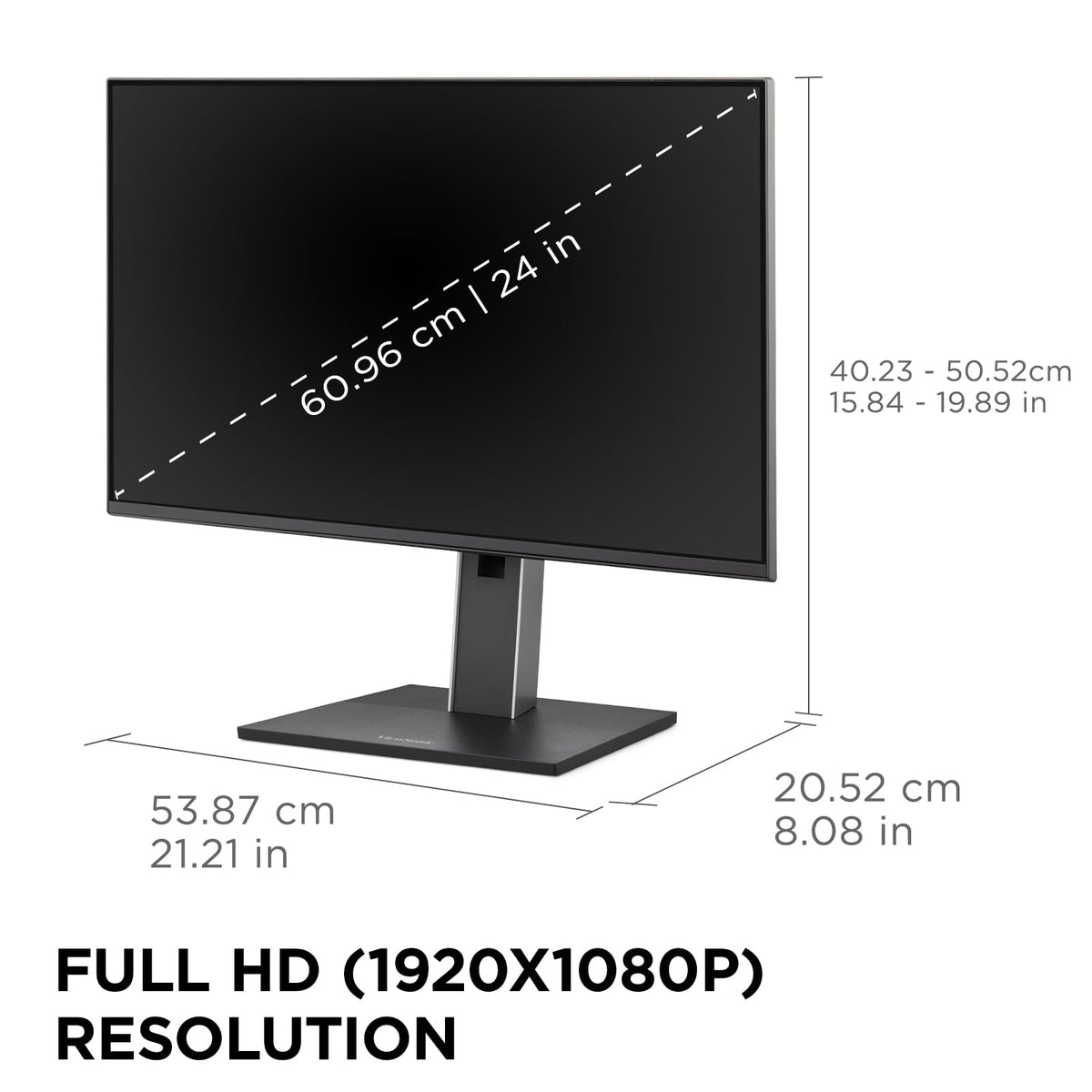 ViewSonic VG2458 HDMI and DisplayPort inputs for flexible connections
