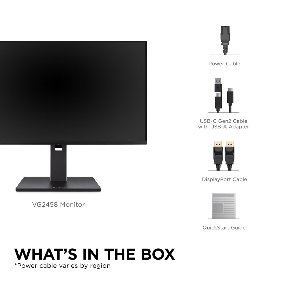 ViewSonic VG2458 ideal home and office desk setup