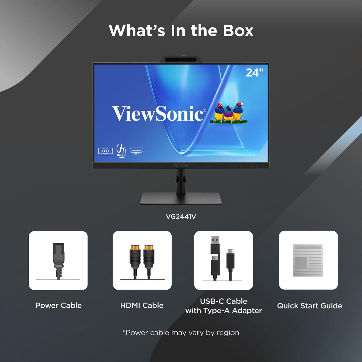 ViewSonic VG2741V flicker-free display with blue light filter reduces eye strain.