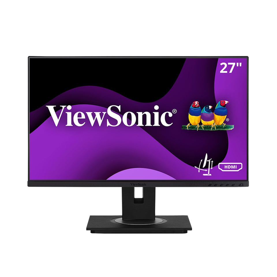 ViewSonic VG2748a stand with quick-release for effortless setup and cable management.