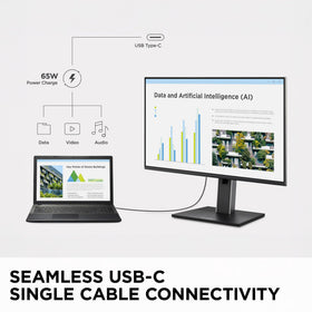 ViewSonic VG2752-2K USB-C 65W charging enables single-cable setup.
