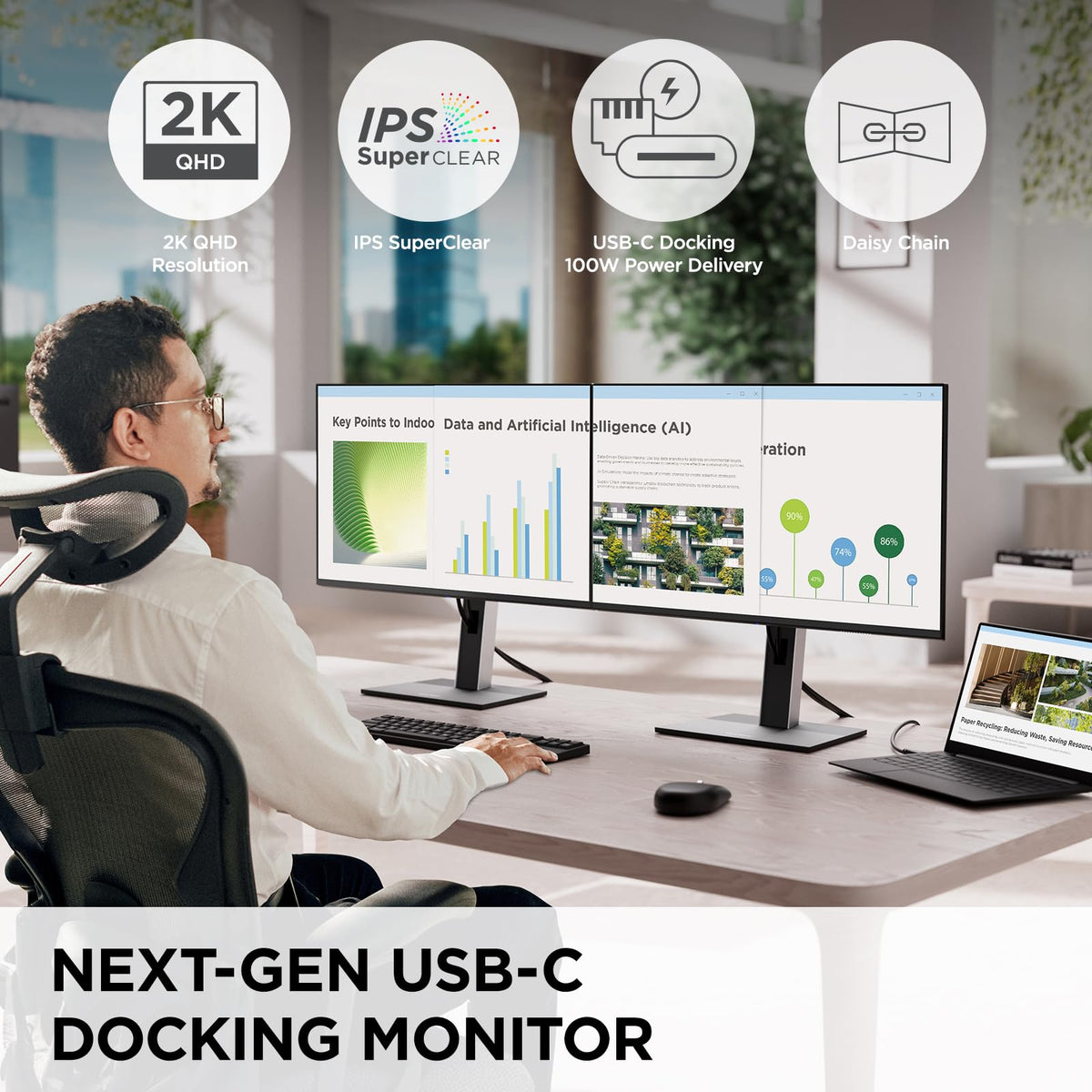 VG2758-2K IPS panel delivers sharp 1440p visuals with wide viewing angles.