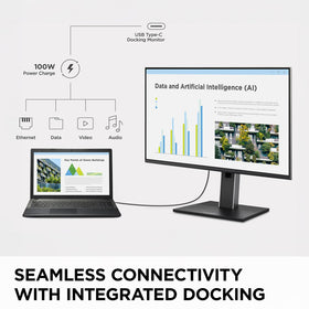 Slim bezel design reduces distraction in multi-monitor workflows.