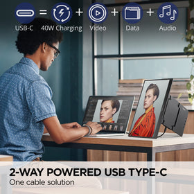ViewSonic VP16-OLED protective screen cover doubles as a shading hood
