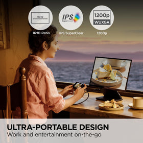ViewSonic VP1656 ergonomic stand enables easy height adjustment.