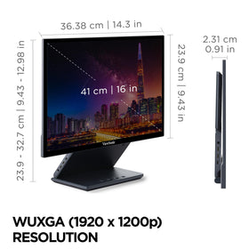 ViewSonic VP1656 micro HDMI input for external devices.