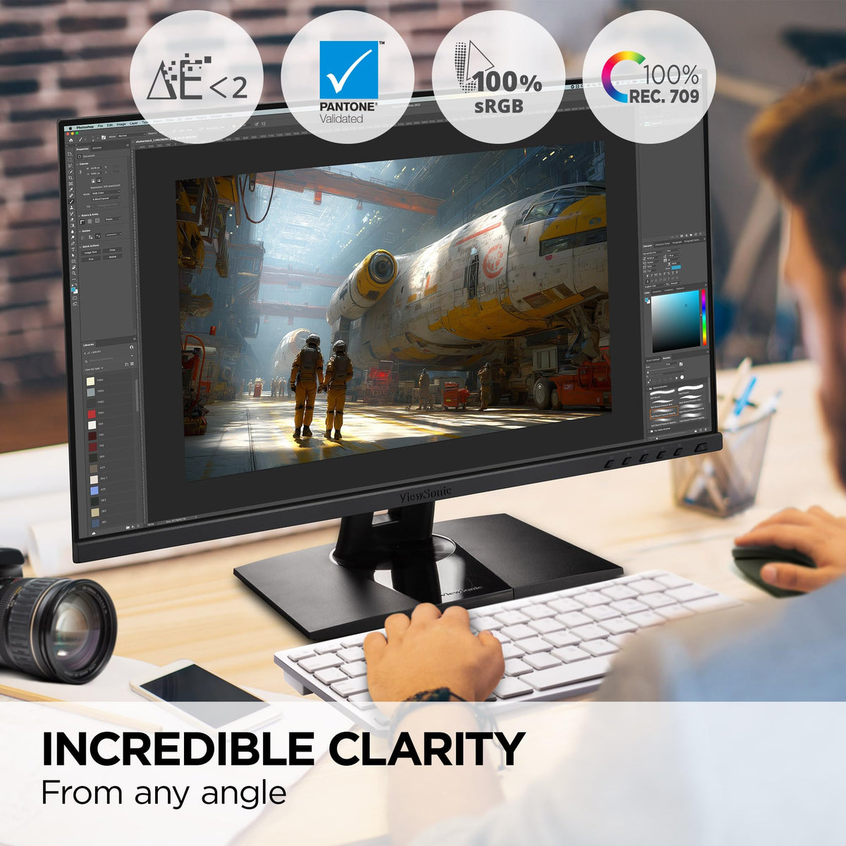 ViewSonic VP2456A Delta E less than 2 ensures consistent on-screen color