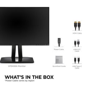 ViewSonic VP2456A eye-comfort features reduce fatigue during long sessions