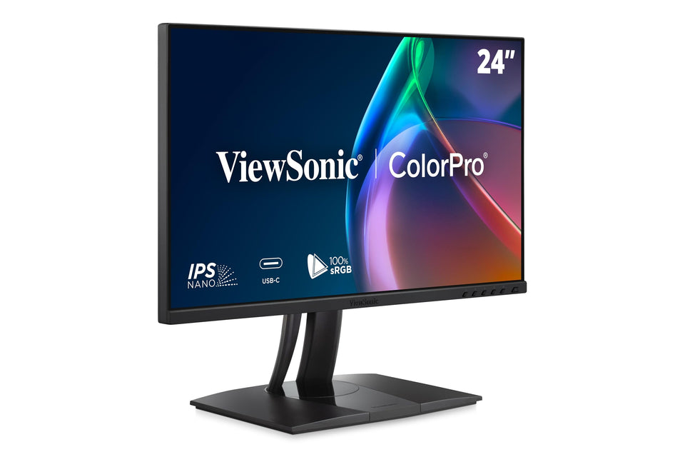 ViewSonic VP2456A frameless design highlights near-seamless multi-monitor layouts for professionals