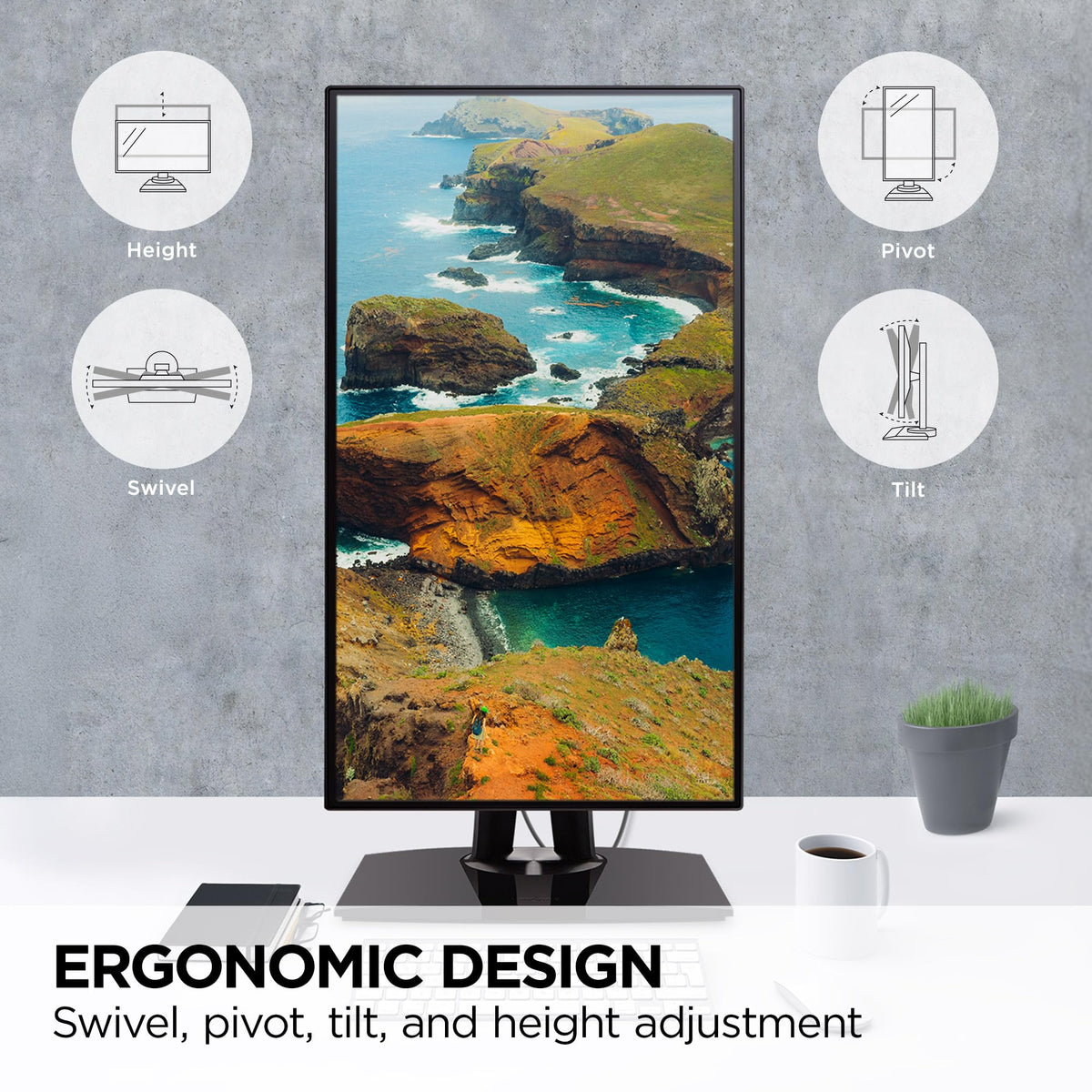 ViewSonic VP2456A USB-C with 90W power simplifies a single-cable setup