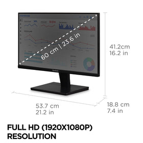 ViewSonic VS2447M back ports reveal HDMI and VGA for flexible connectivity.
