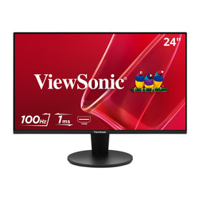 ViewSonic VS2447M front view with slim bezels for seamless multi-monitor setups.