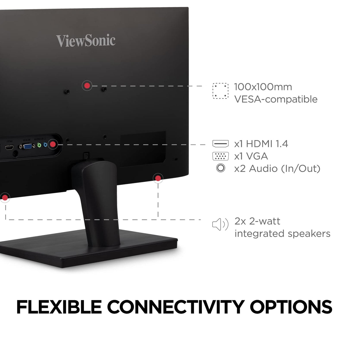 ViewSonic VS2447M included HDMI cable facilitates quick plug-and-play setup.