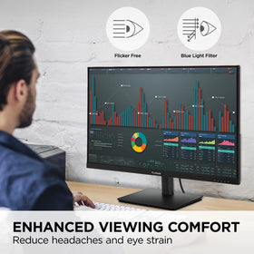 ViewSonic VS2747-H frameless bezel design maximizes multi-monitor setups