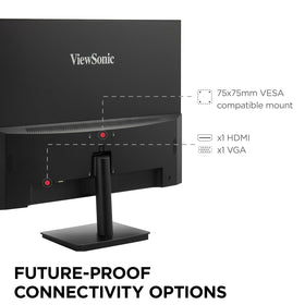 ViewSonic VS2747-H HDMI and VGA inputs enable easy device connections